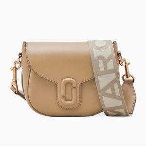 NWT Marc Jacobs The Covered J Saddle Bag CAMEL